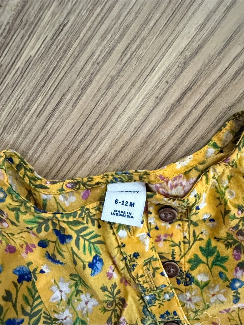 Old Navy Yellow Floral Baby Romper